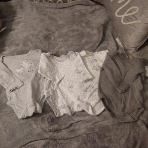 Boys 0-3 Months Long Sleeve Onesies